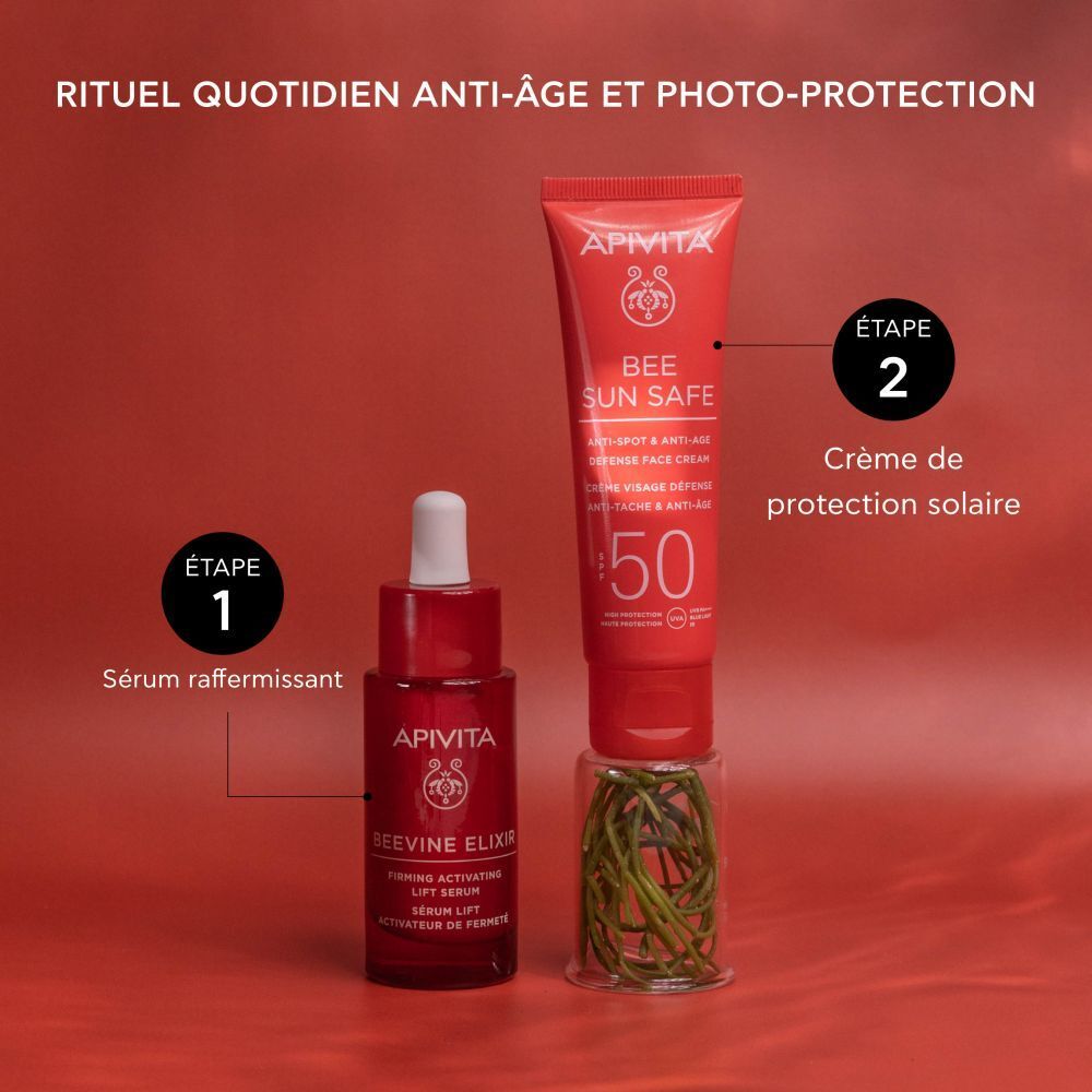 Apivita Bee Sun Safe Gel-Crème Visage Teinté Hydra Fraîcheur SPF50