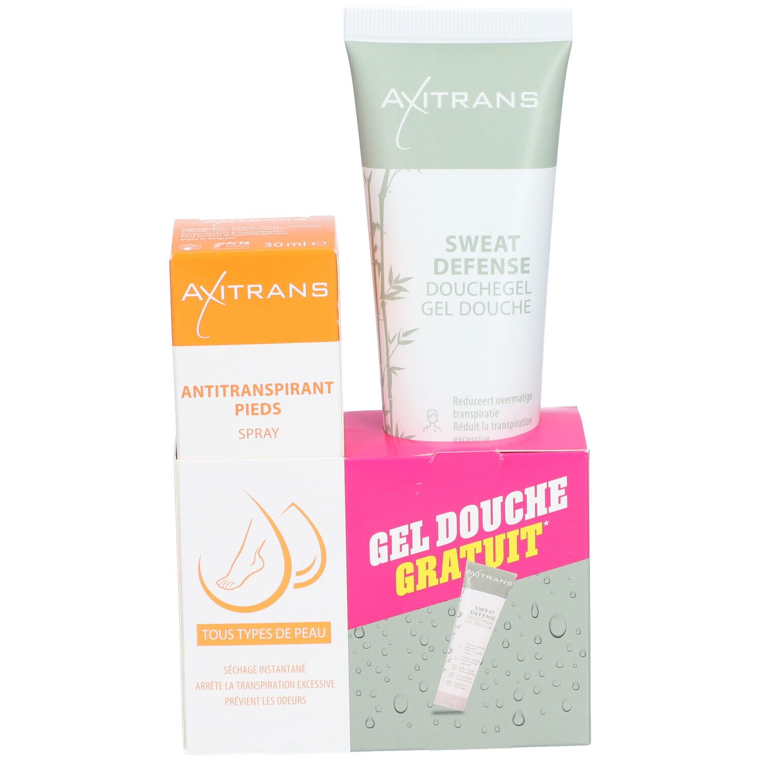 Axitrans Spray Pieds + Gel Douche 100 ml GRATUIT