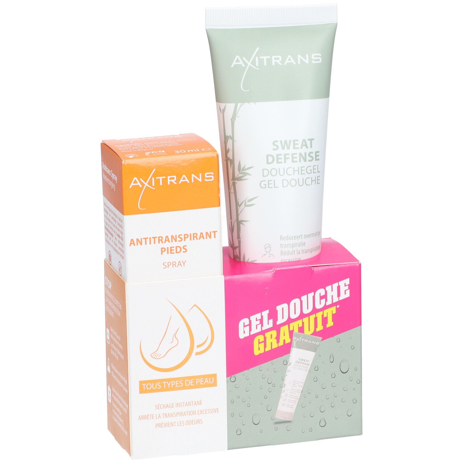 Axitrans Spray Pieds + Gel Douche 100 ml GRATUIT