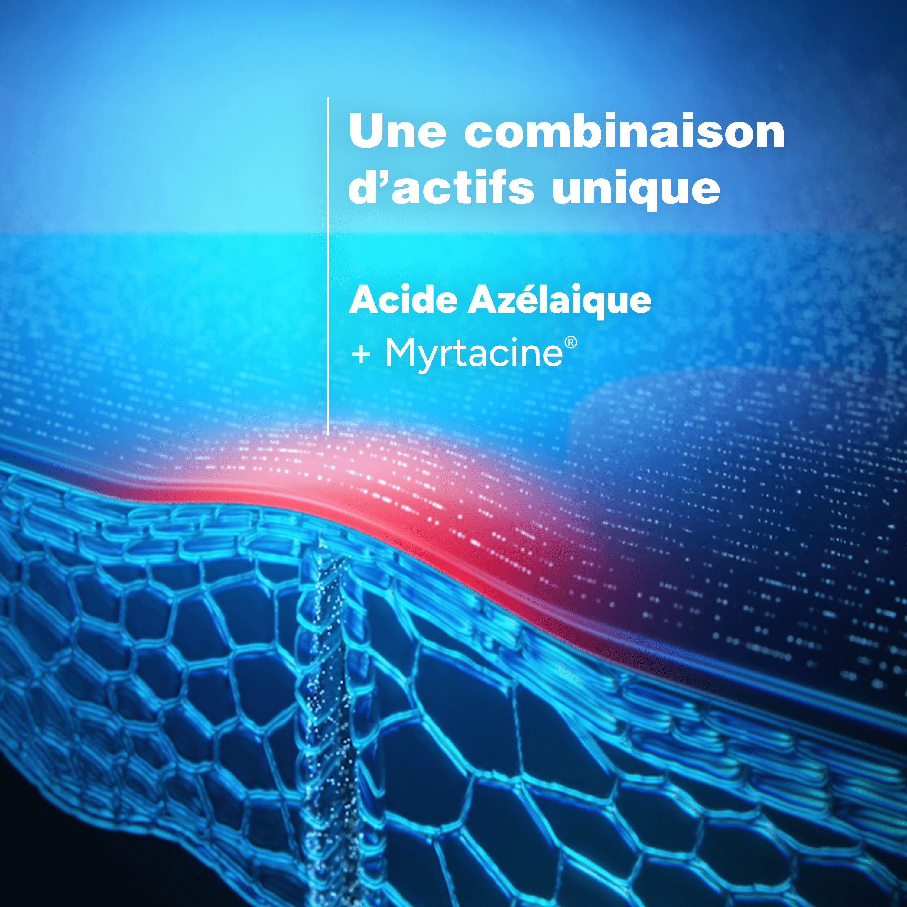 Emballage du produit. Inscription: Ducray Keracnyl Sérum régulateur anti-imperfections.