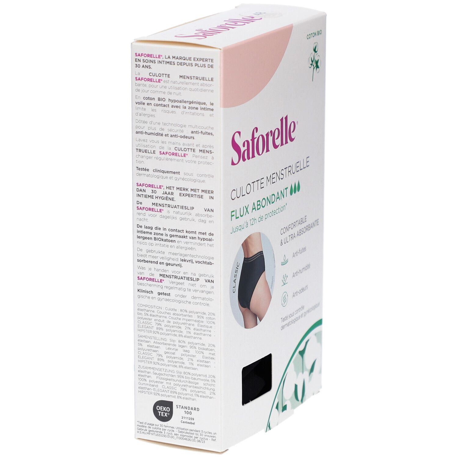 Saforelle Culotte Menstruelle Flux Abondant Taille 48