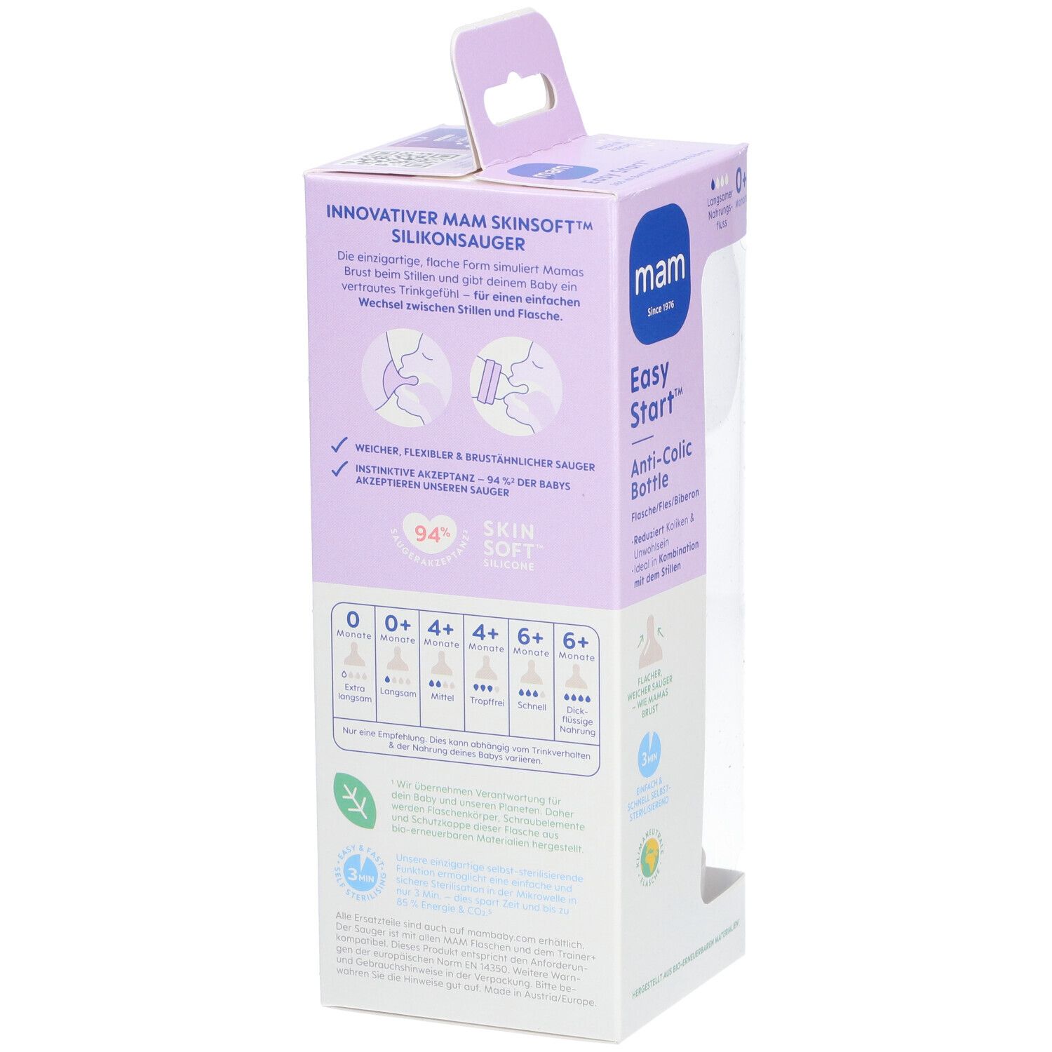 MAM Easy Start Anti-Colic Zuigfles Uni 260ml