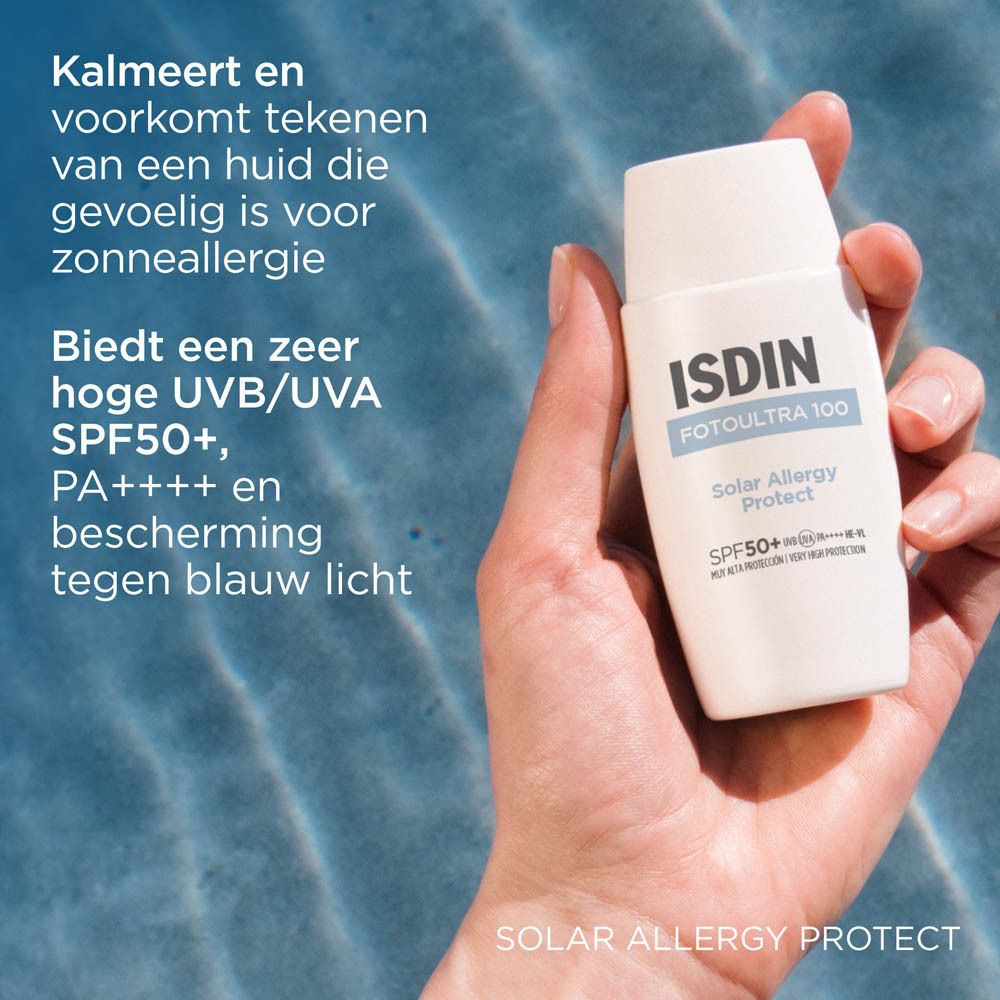 ISDIN Fotoultra 100 Solar Allergy Protect. Product en tekst.