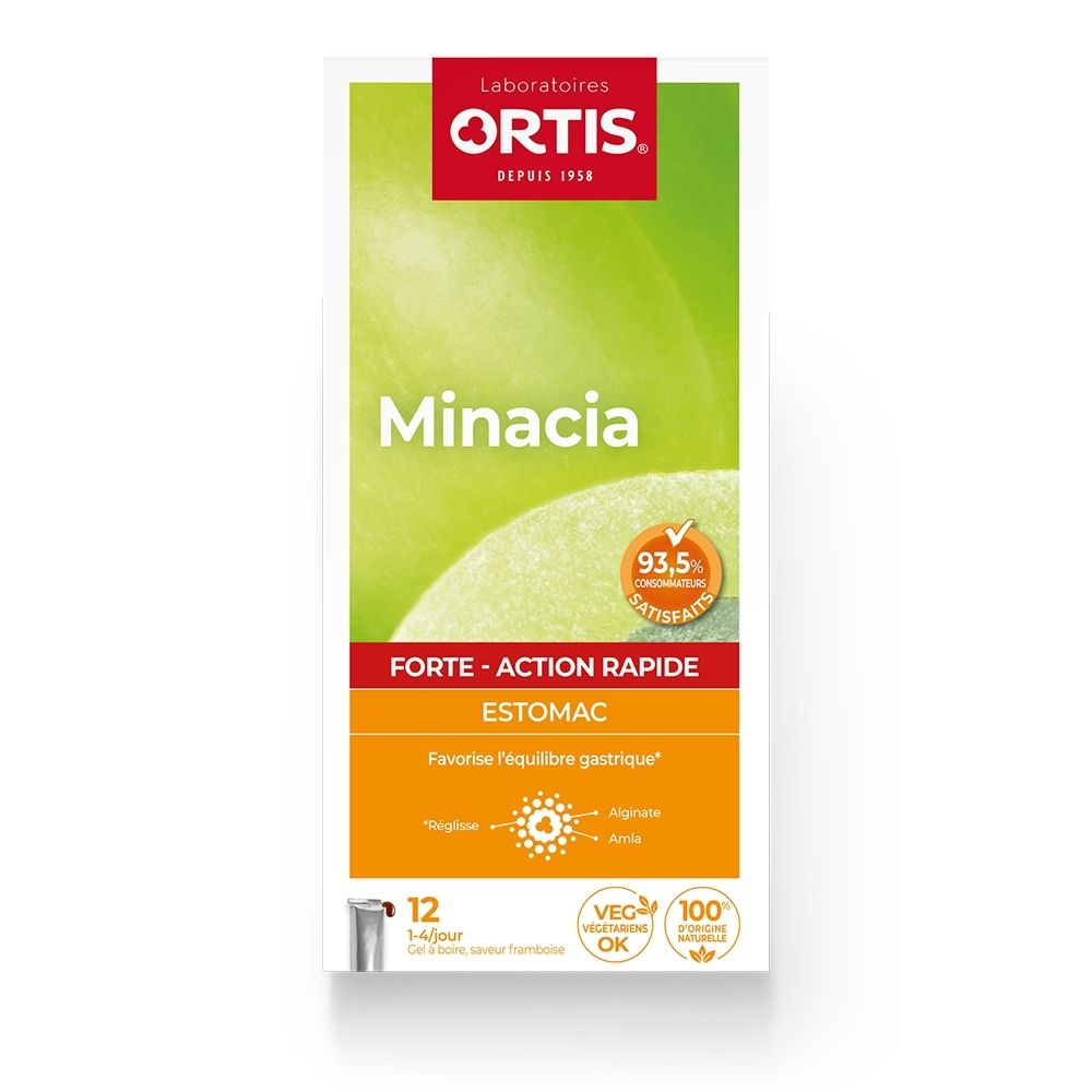 Boîte Ortis Minacia Forte, 12 sticks pour l'estomac.