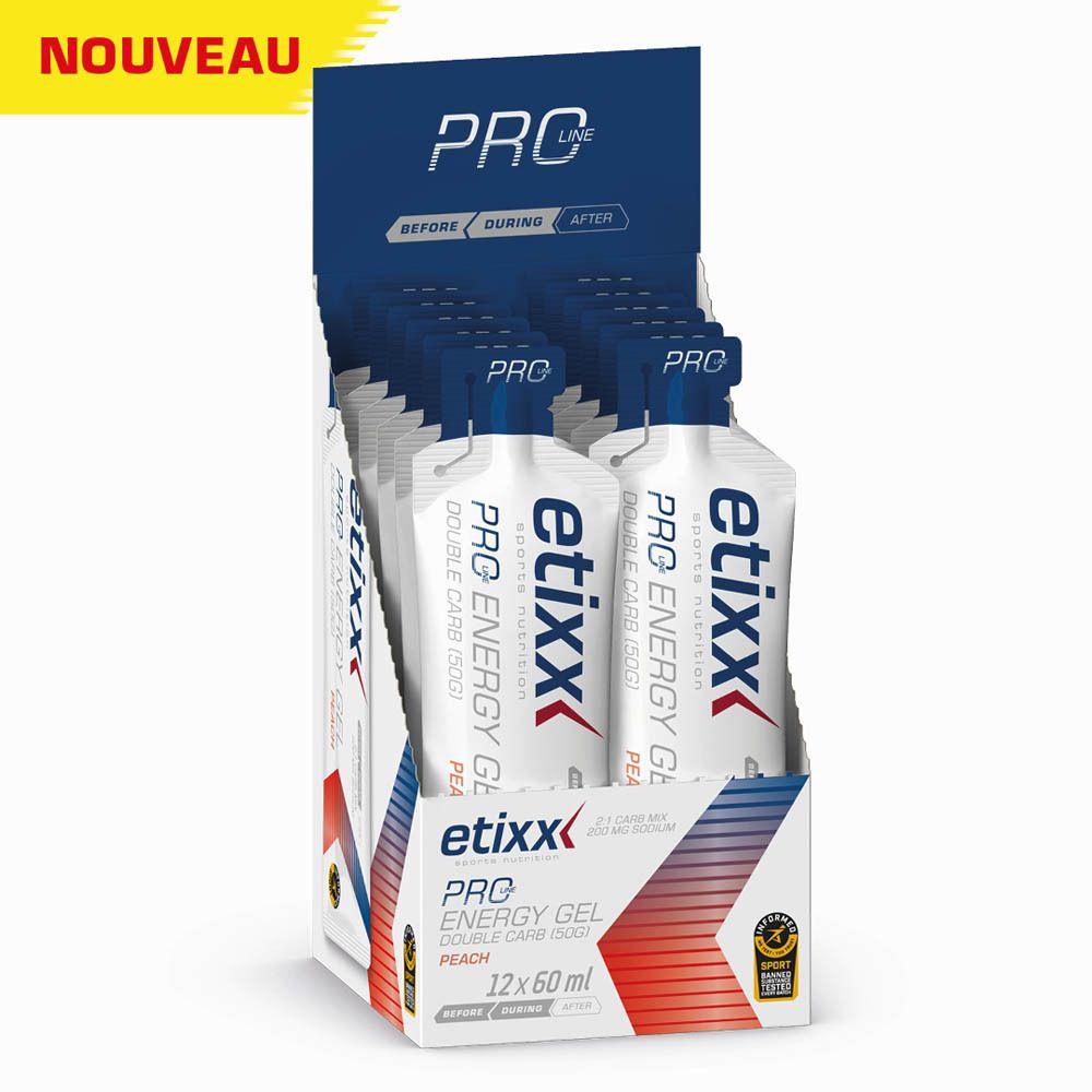 Etixx Pro Line Energy Gel Double Carb Pêche