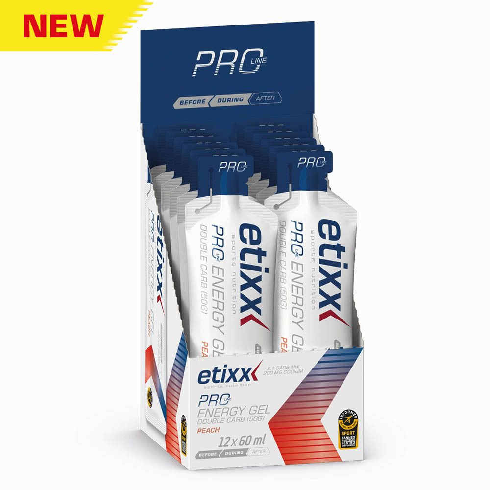 Etixx Pro Line Energy Gel Double Carb Peach