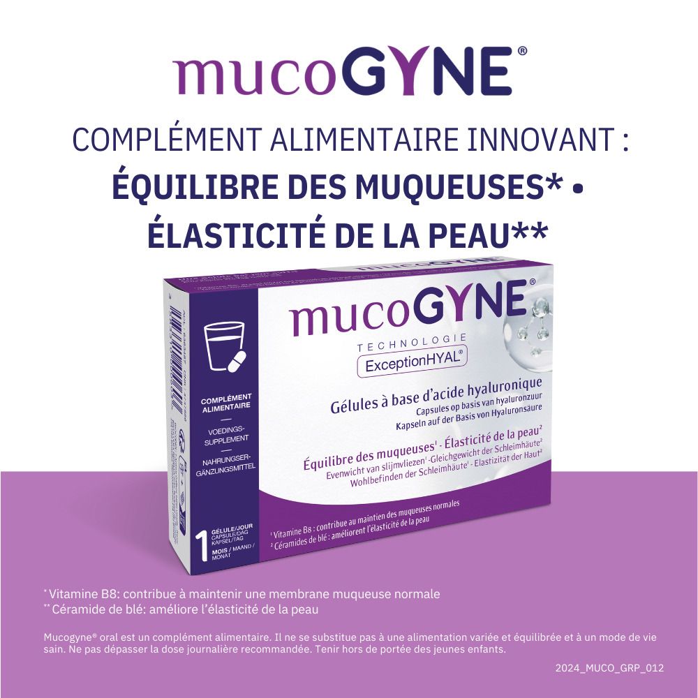 Mucogyne Gélules à base d'acide hyaluronique