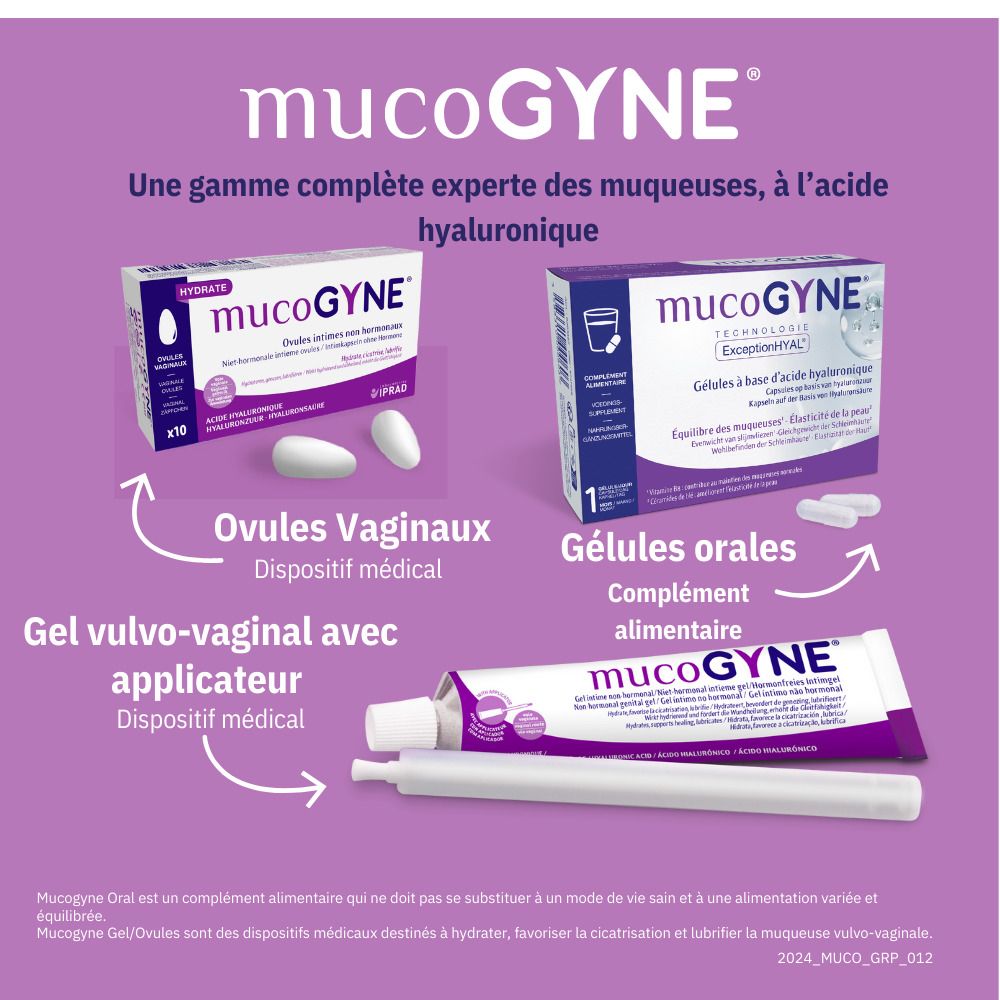 Mucogyne Gélules à base d'acide hyaluronique