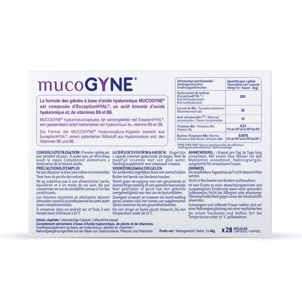 Mucogyne Gélules à base d'acide hyaluronique