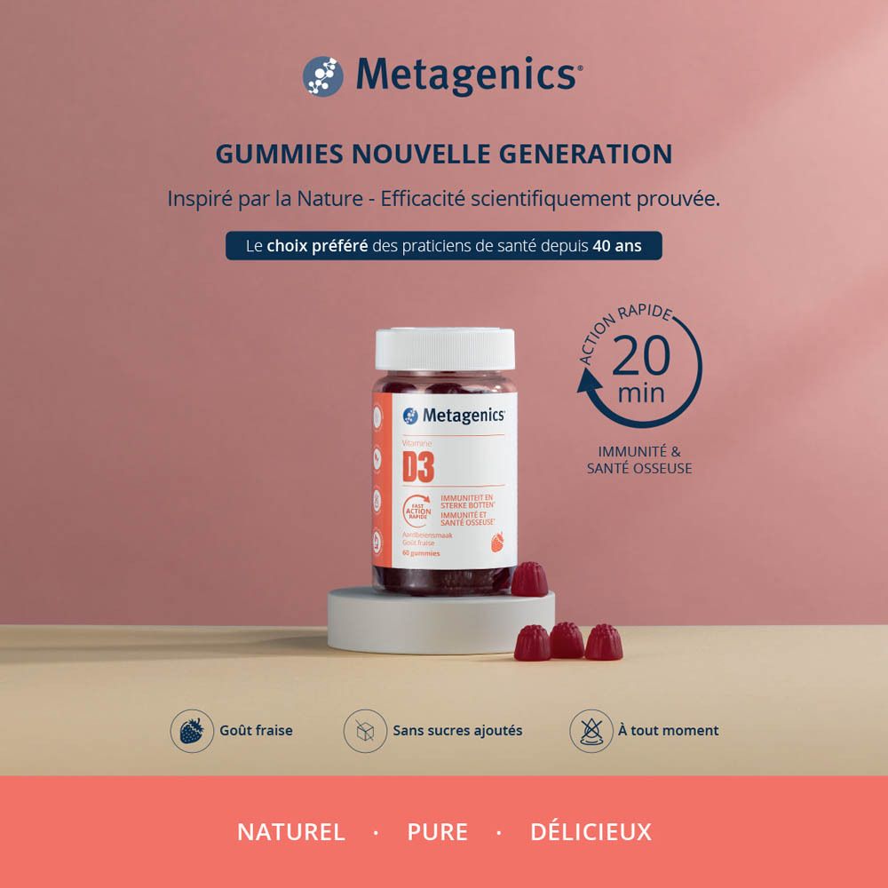 Vitamine D 1000IE Gommes à la Fraise