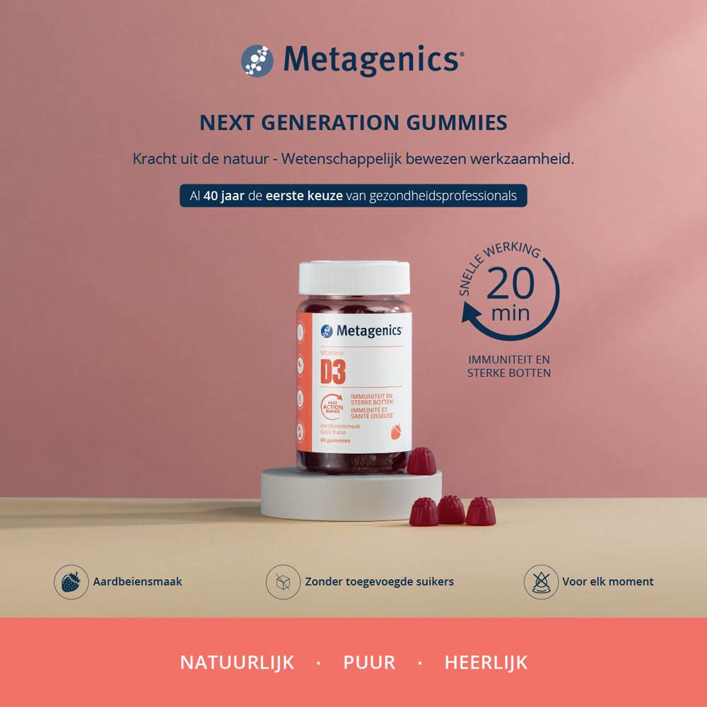 Vitamine D 1000IE Aardbeien Gummies