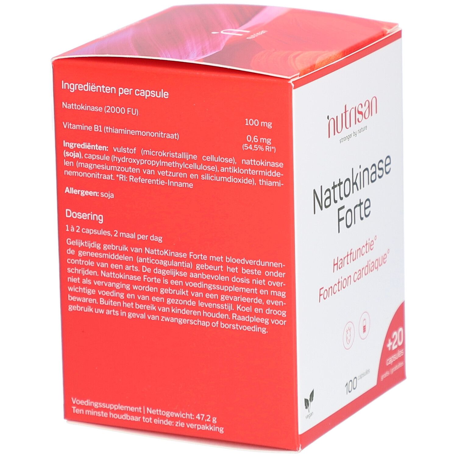 Nutrisan Nattokinase Forte 100 + 20 Capsules Gratis