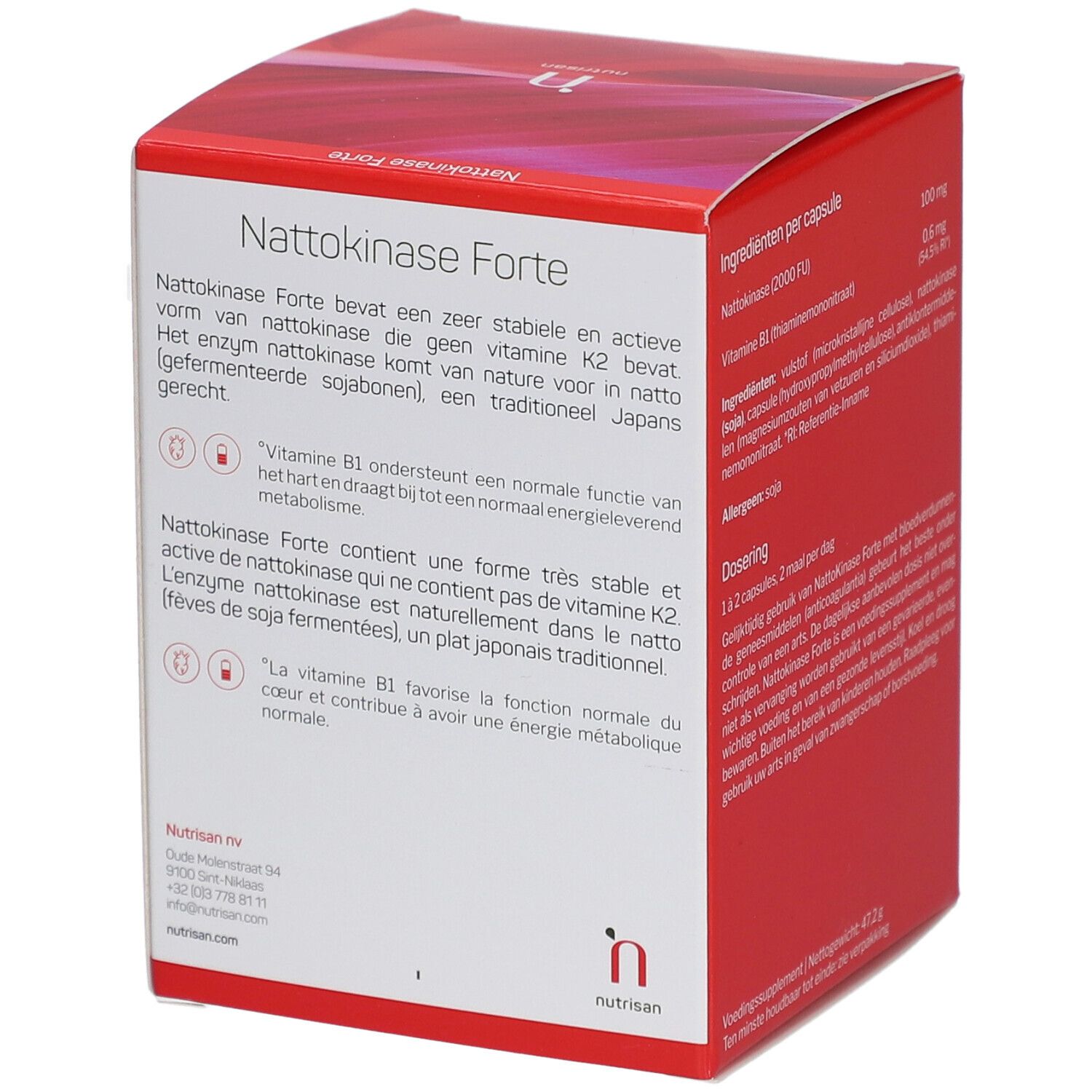 Nutrisan Nattokinase Forte 100 + 20 Capsules Gratis