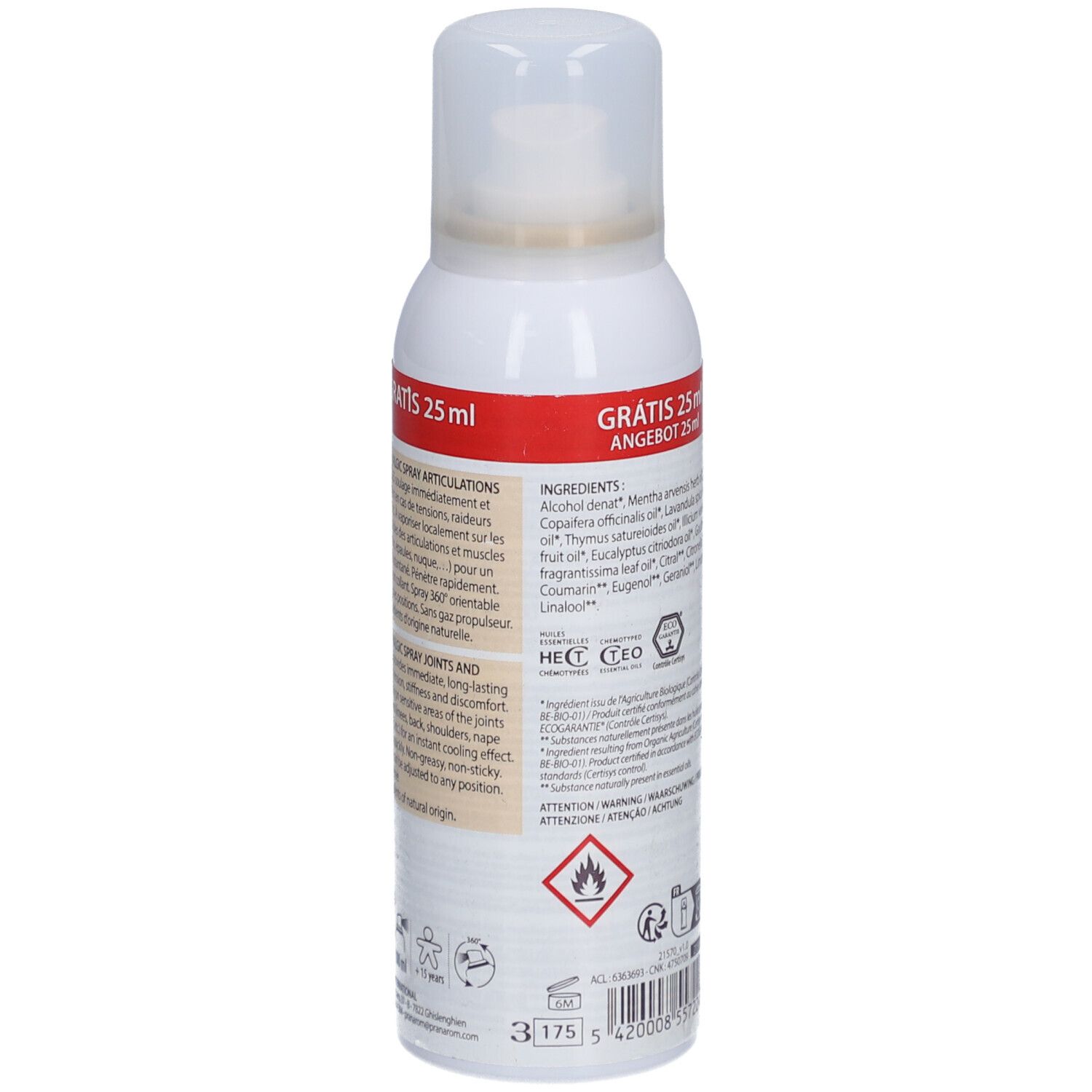 Pranarom Armoalgic Spray Articulations et Muscles - Bio