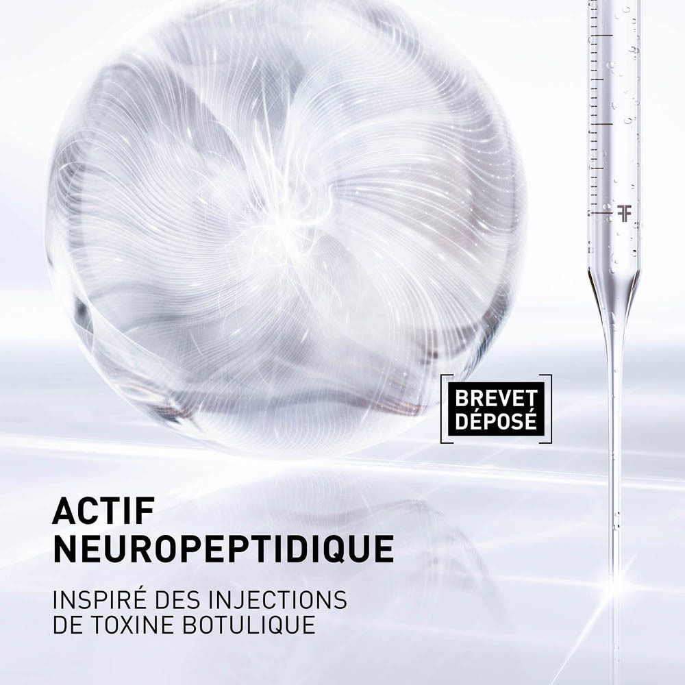 Représentation abstraite. Actif neuro-peptidique. Inspiré des injections de toxine botulique. Brevet déposé.