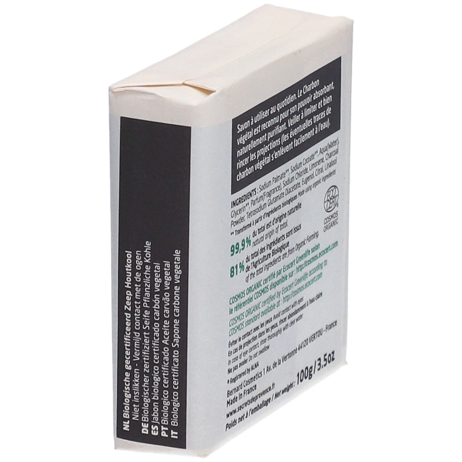 Secrets® De Provence Houtskool Zeep Bio