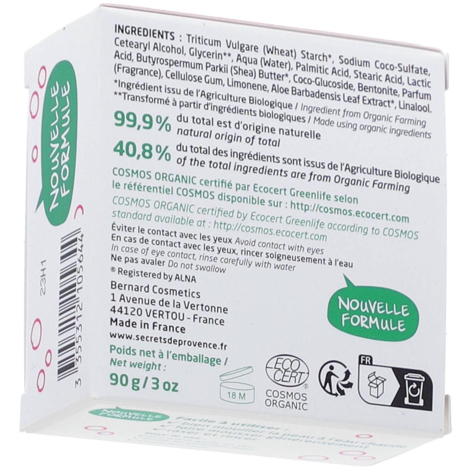 Secrets® De Provence Scheerzeep Vrouwen Bio