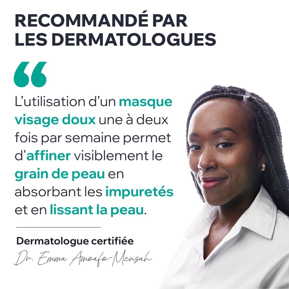 Dermatologue Dr. Emma Amoafo-Mensah recommande le Masque Uriage Hyséac.