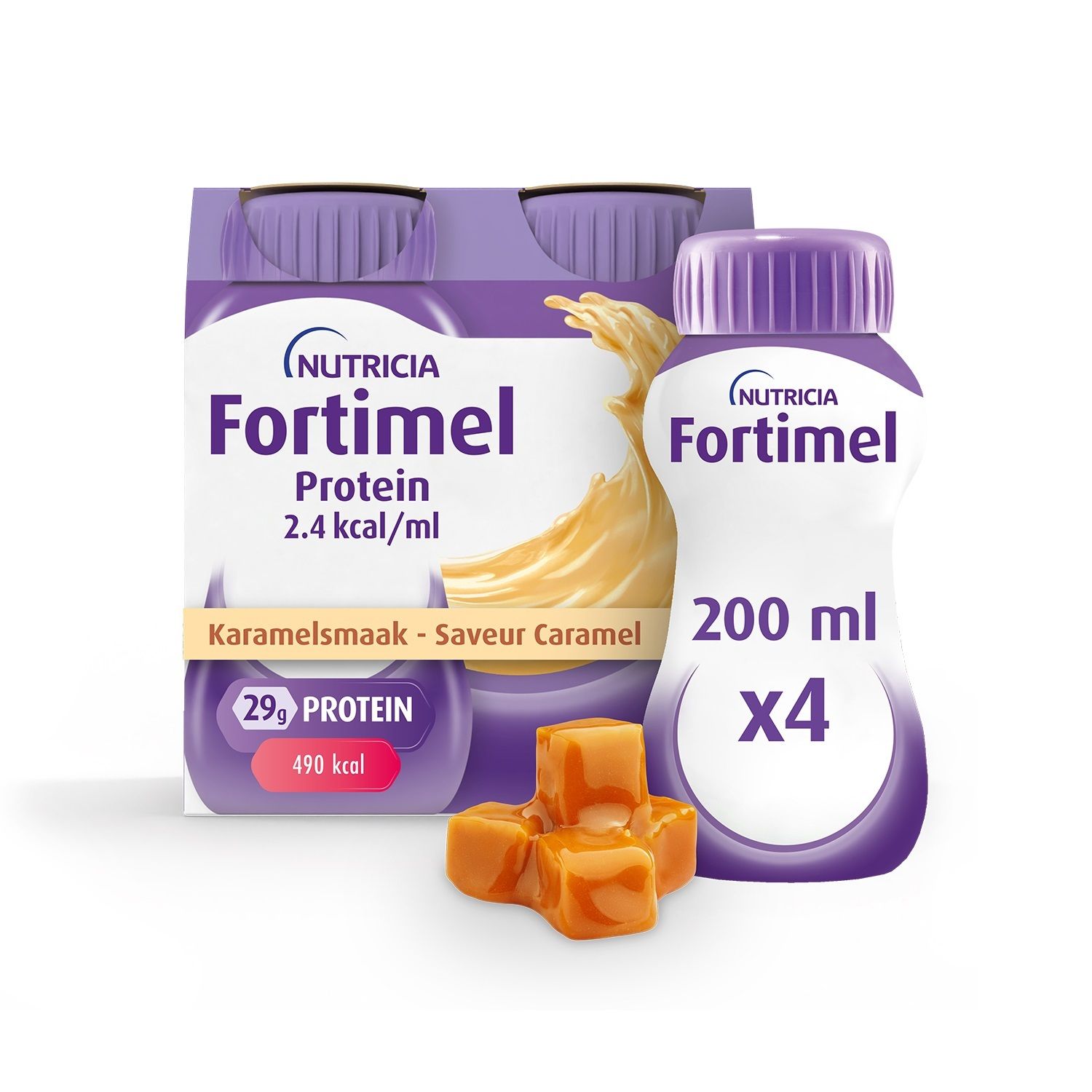Fortimel Protein 2.4kcal | Saveur Caramel | Complément Nutritionnel Dénutrition