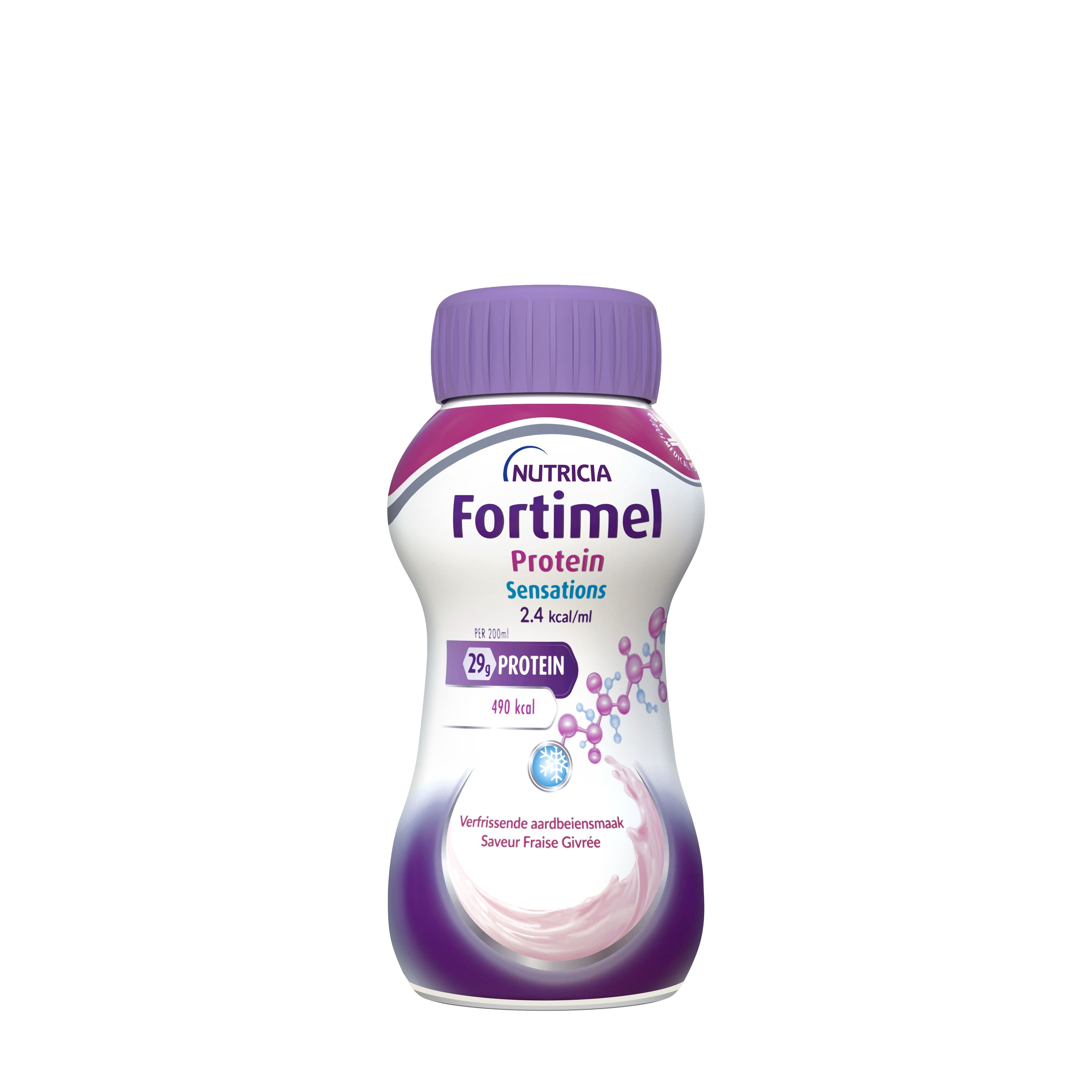 Fortimel Protein Sensations 2.4kcal | Verfrissende | Aardbeiensmaak | Voedingssupplement Ondervoeding