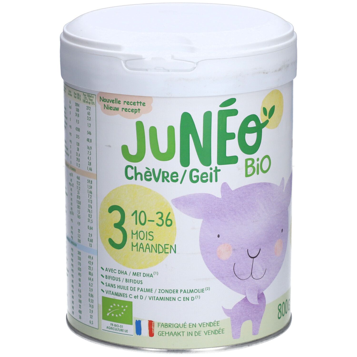 Junéo Lait de chèvre bio en poudre 3 (de 10 à 36 mois)