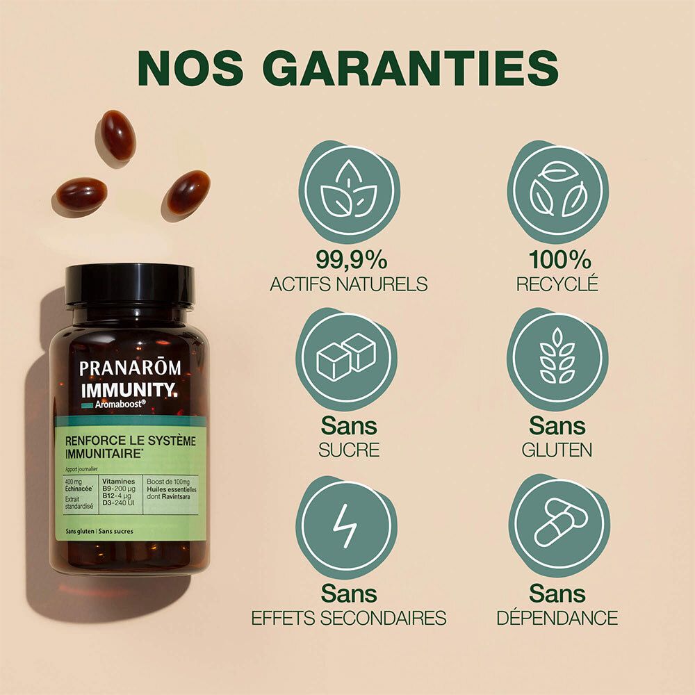 Productfles met tekst en symbolen. Tekst: 99,9% natuurlijke actieve stoffen, 100% gerecycled, suikervrij, glutenvrij.