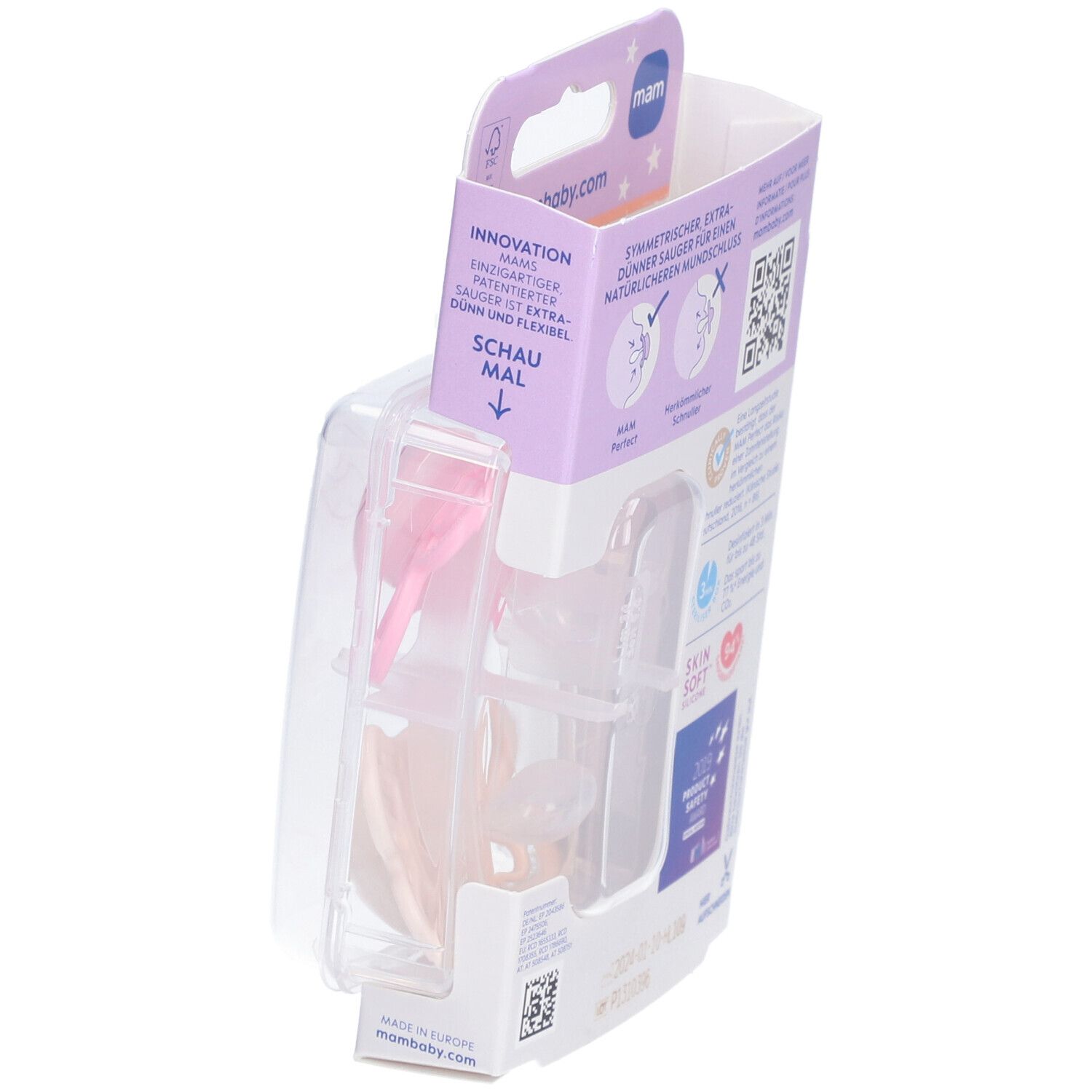 MAM Perfect Night Fopspeen Silicone Pink 0-6