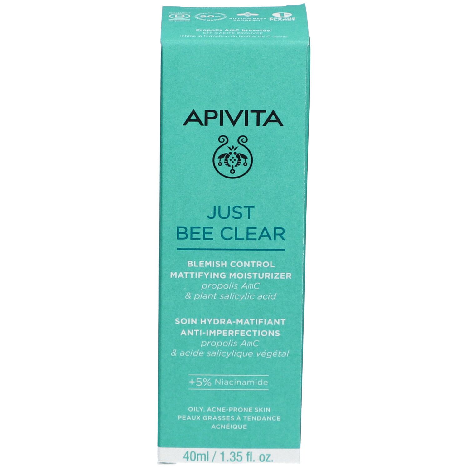 Apivita Just Bee Clear Matterende Hydraterende Crème Tegen Onzuiverheden