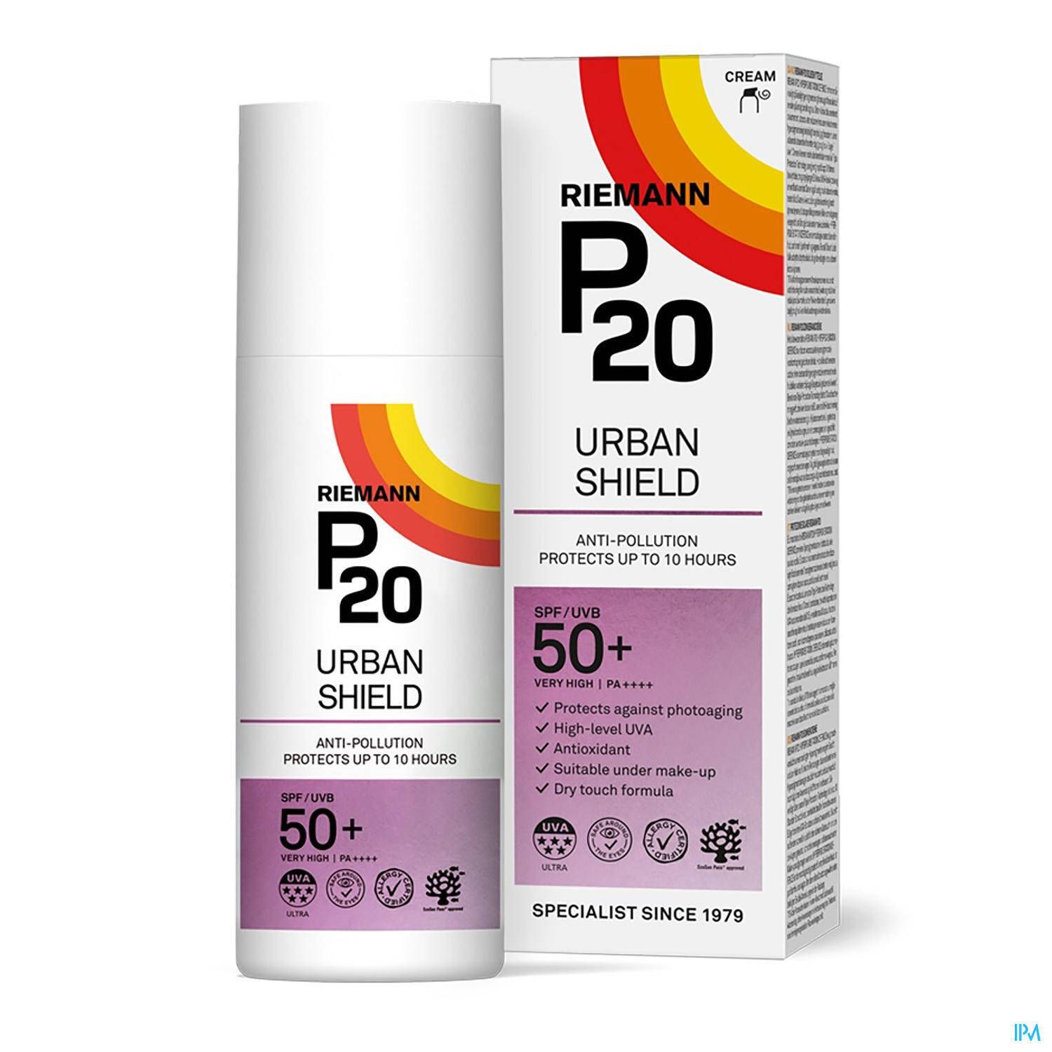 P20 Urban Shield Crème Solaire SPF50+