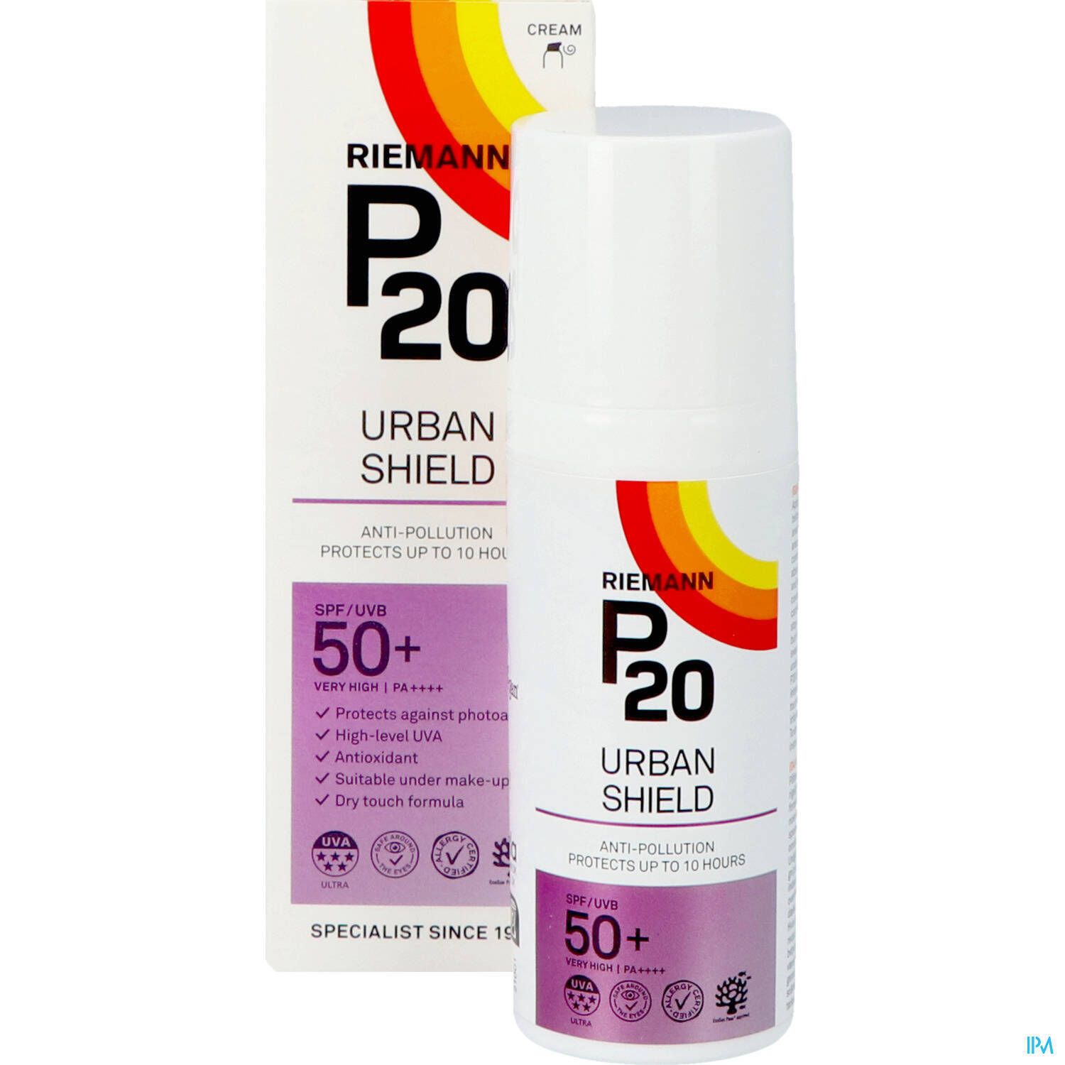 P20 Urban Shield Crème Solaire SPF50+