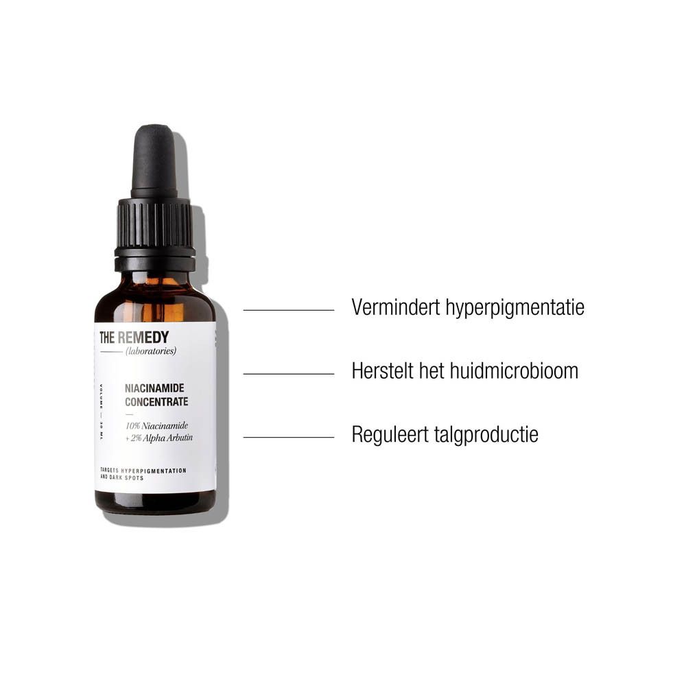 The Remedy Niacinamide Concentrate Serum met pipet, 30ml.