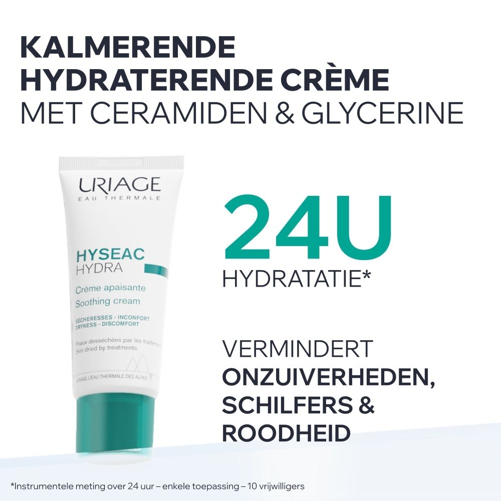 Uriage Hyseac Hydra Crème: 40ml tube met groene dop.