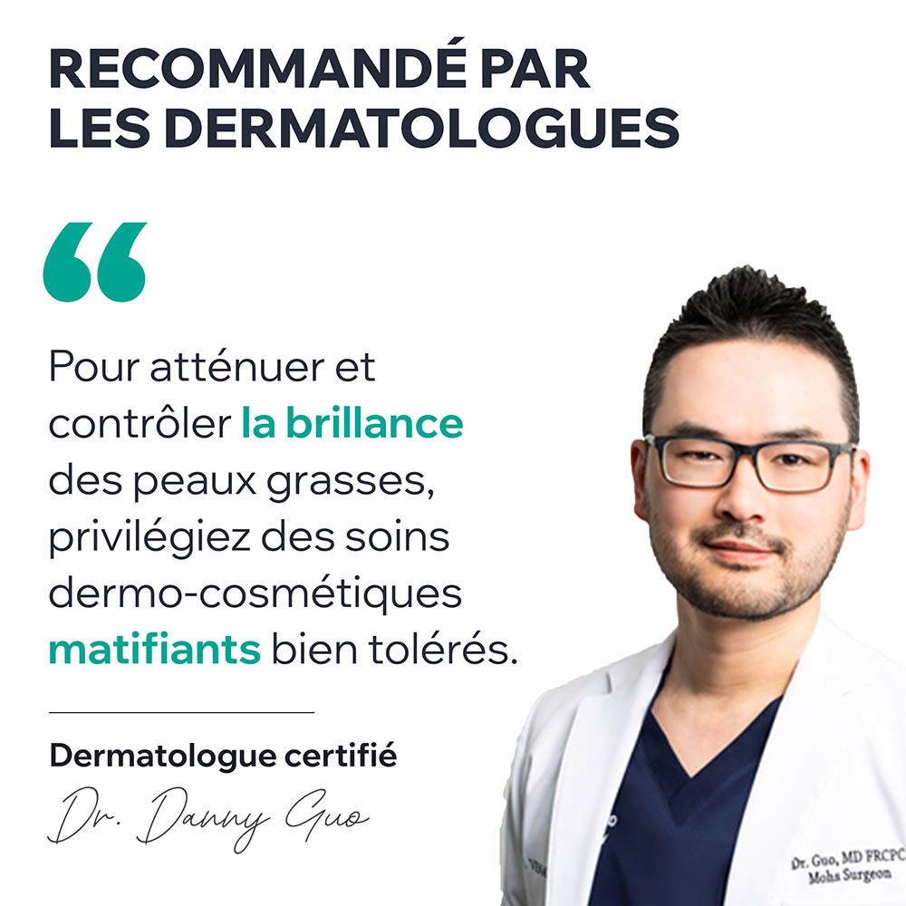 Tube blanc, bouchon vert. Inscription Uriage, Hyséac Mat. Gel-Crème matifiant.