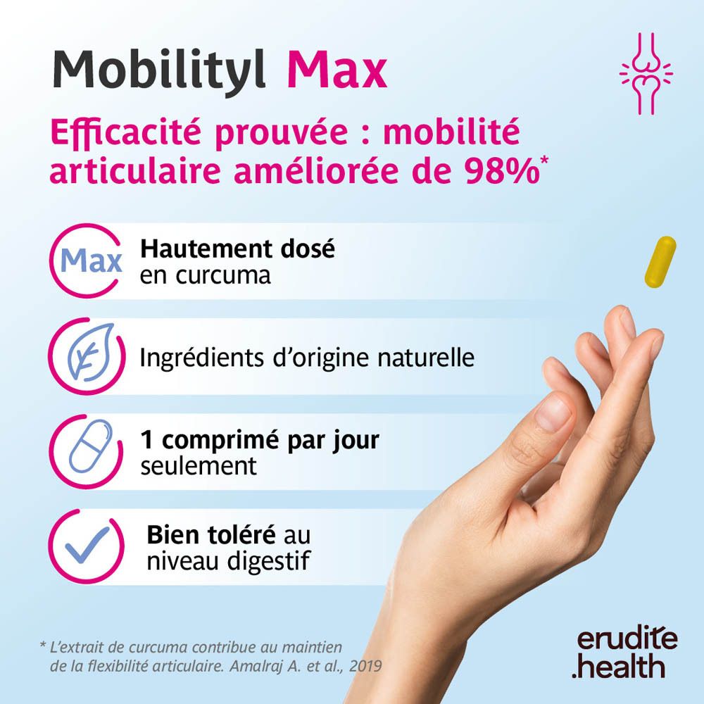 Mobilityl Max : Boîte de 30 comprimés.