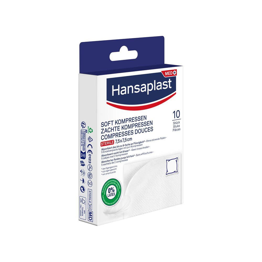 Hansaplast Soft Compress 7,5 cm x 7,5 cm