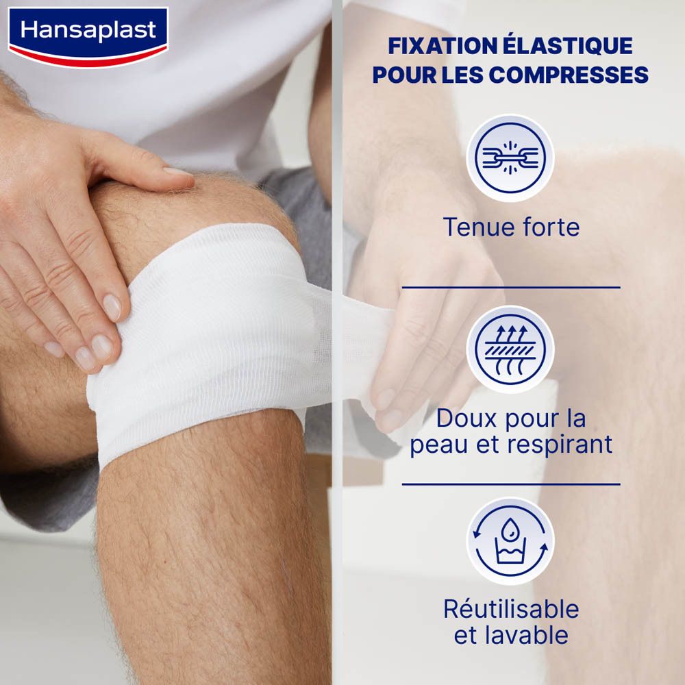 Hansaplast Bande Gaze Elastique 4 m x 8 cm