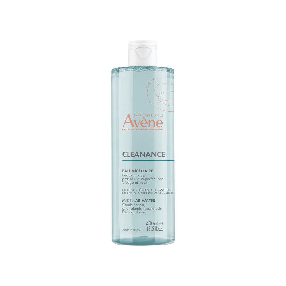 Eau micellaire Avène Cleanance, vue de face.