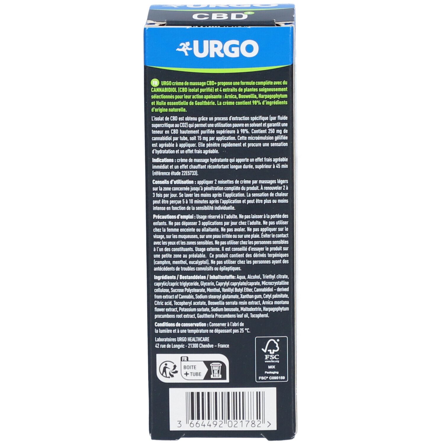 Urgo CBD+ Crème de Massage