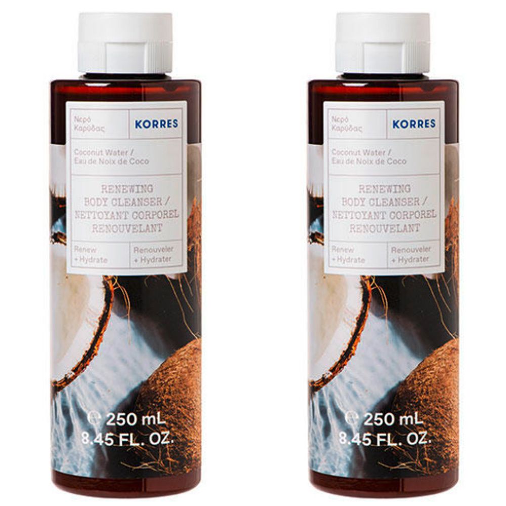 Korres Renewal Body Cleanser Coconut Water 2x250ml