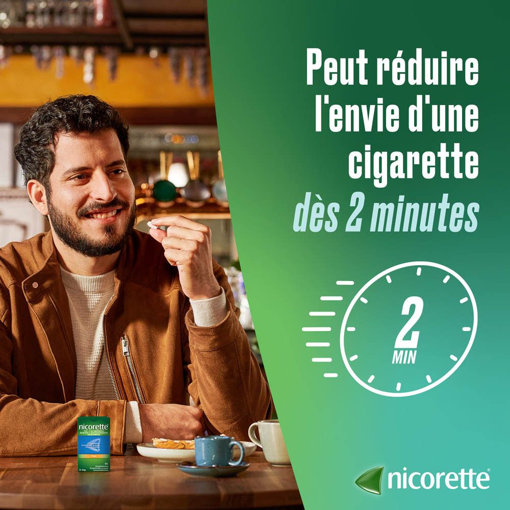 Nicorette® Comprimés à Sucer Fruit 2mg Nicotine | Arrêter de Fumer