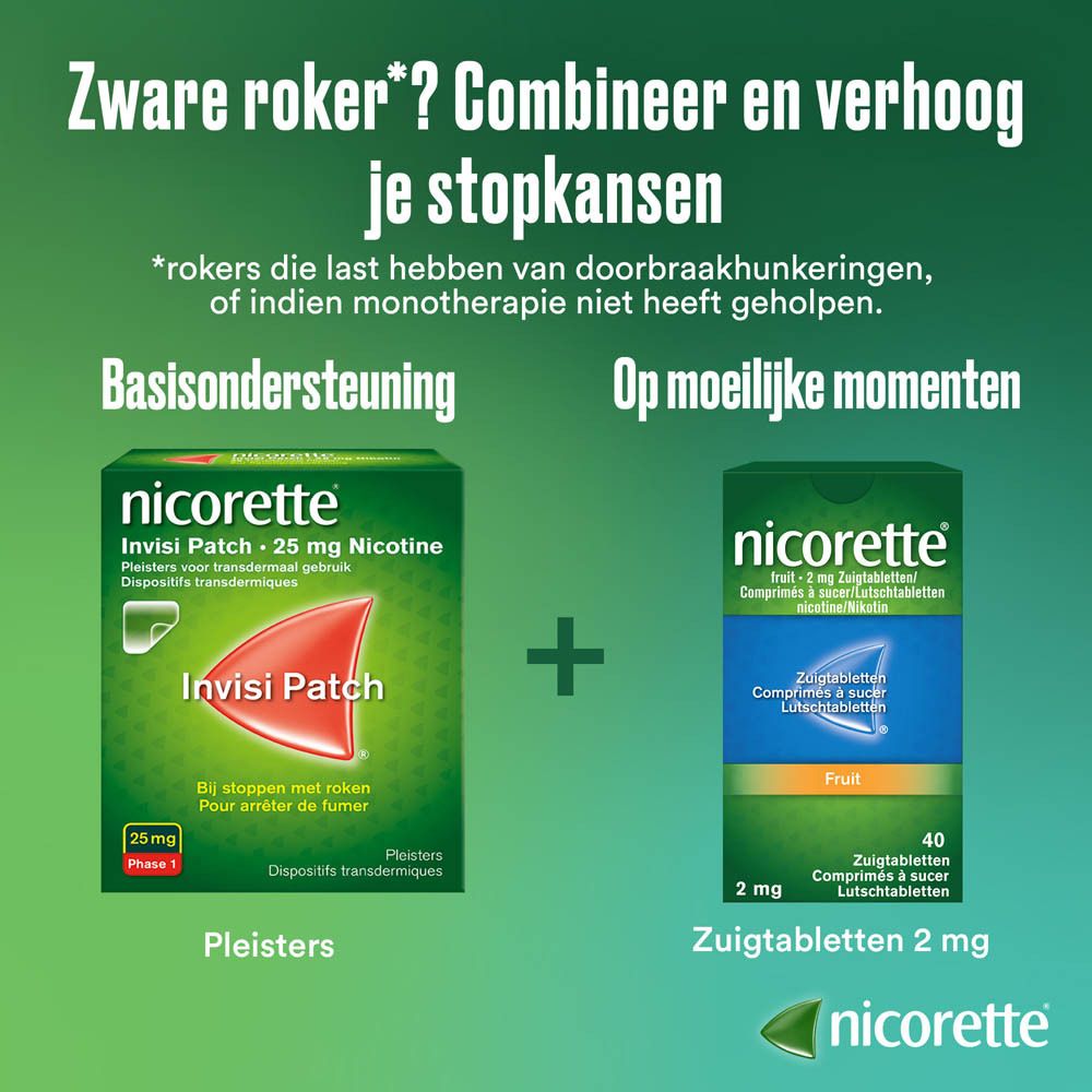Nicorette® Fruit Zuigtabletten 2mg Nicotine | Stoppen met Roken
