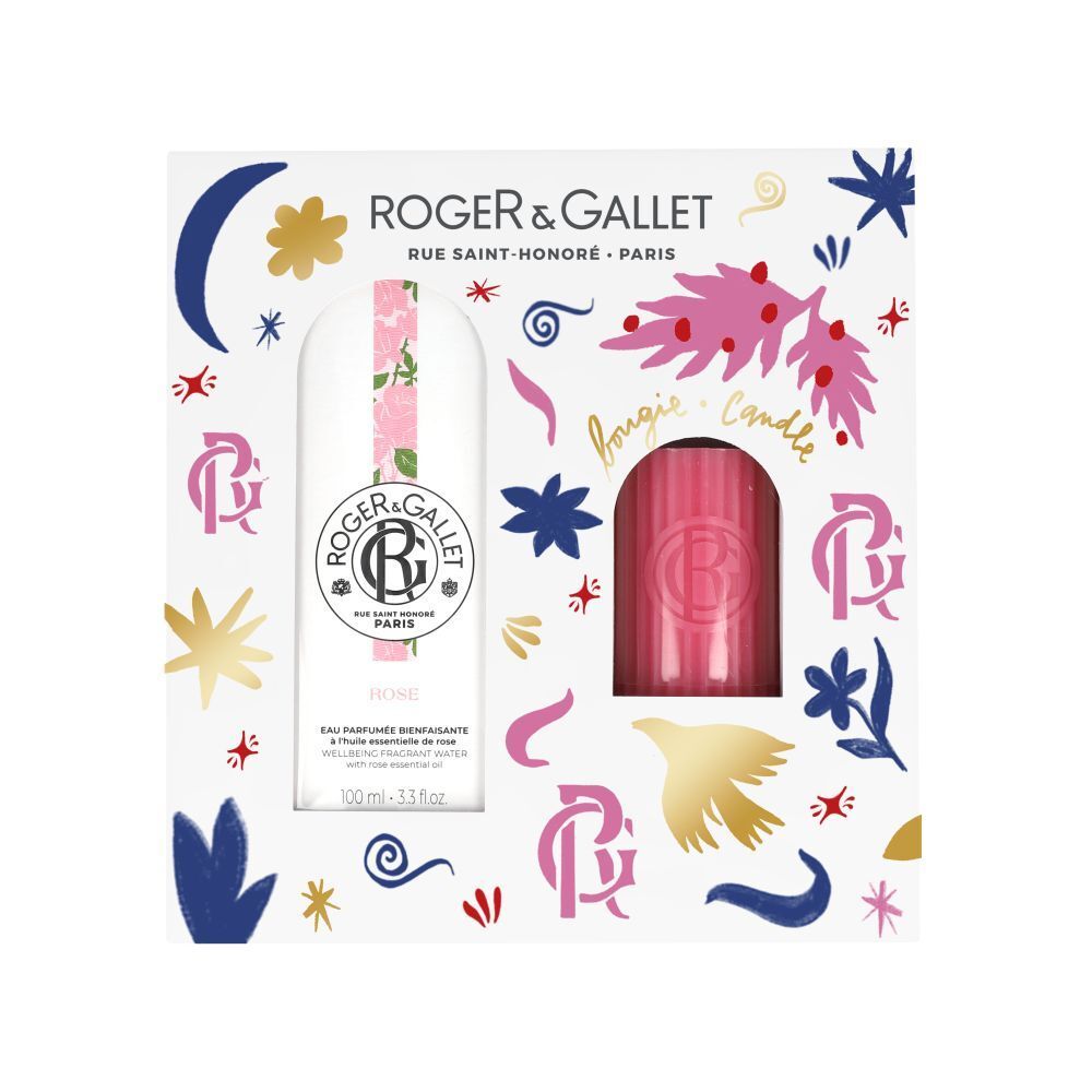 Roger & Gallet Rose Kerstpakket Eau Parfumée + Kaars