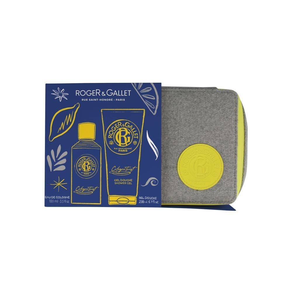 RogerGallet Set Trousse Noel Homme 2 Prod   Eau De Cologne 100ml   1 Shower Gel  200ml   1