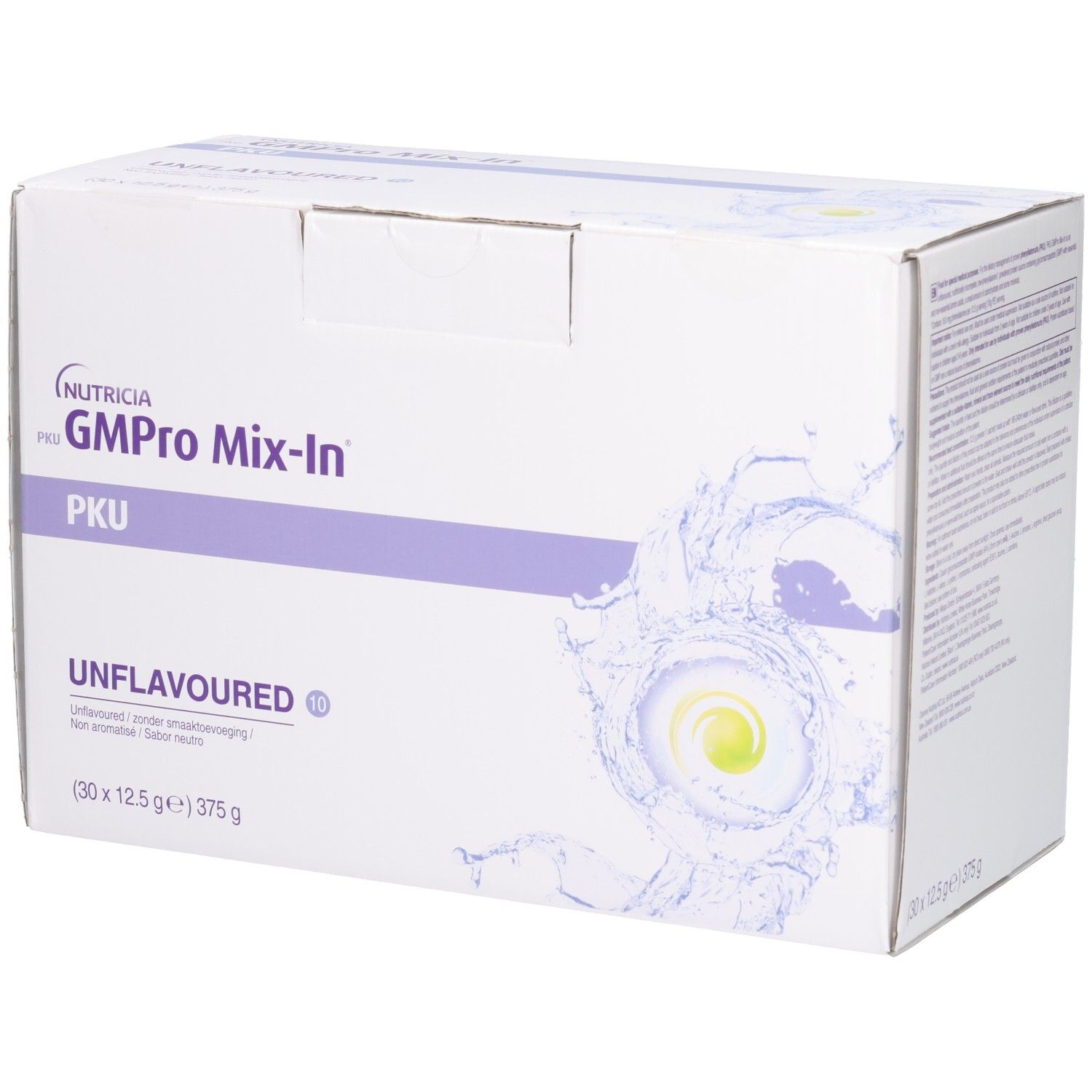 Boîte Nutricia GMPro Mix-In PKU, non aromatisée, 30x12,5g.