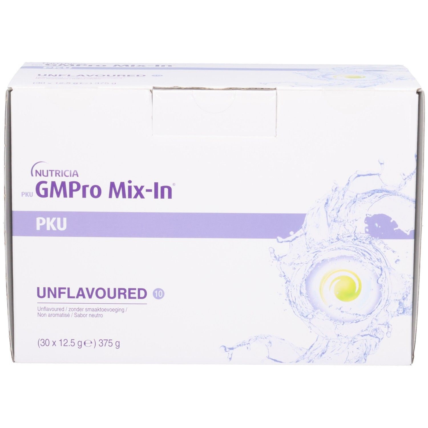 Boîte Nutricia GMPro Mix-In PKU, non aromatisée, 30x12,5g.