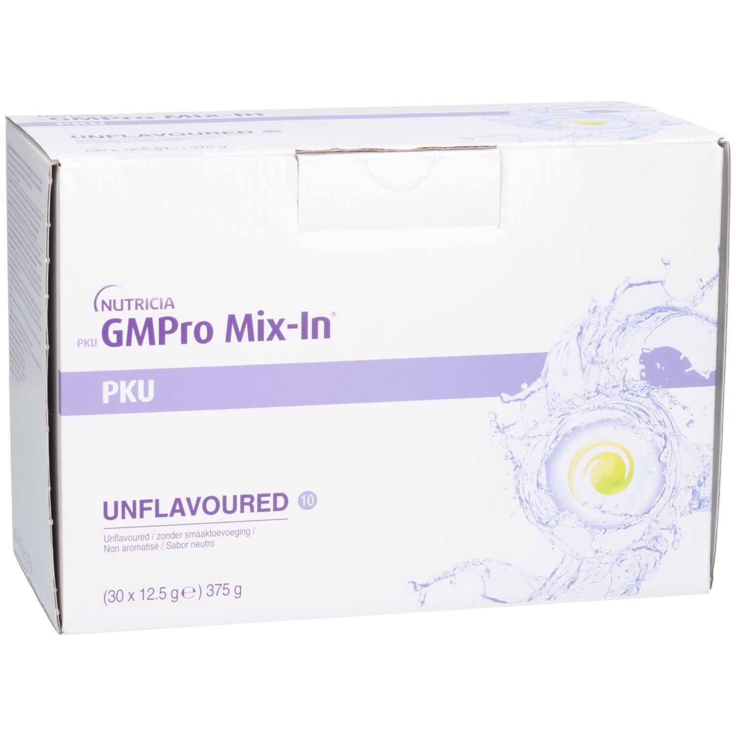 Boîte Nutricia GMPro Mix-In PKU, non aromatisée, 30x12,5g.