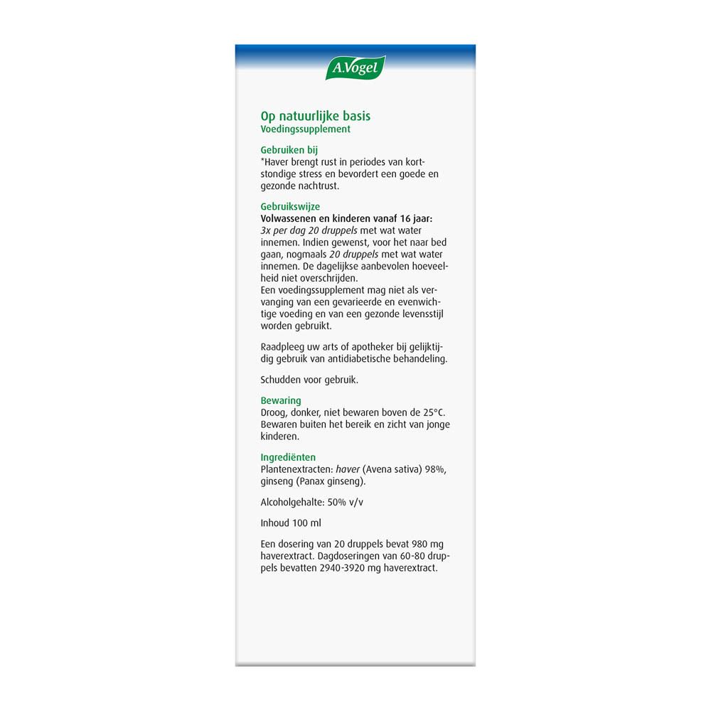 Achterkant van de verpakking met productinformatie. 100 ml.