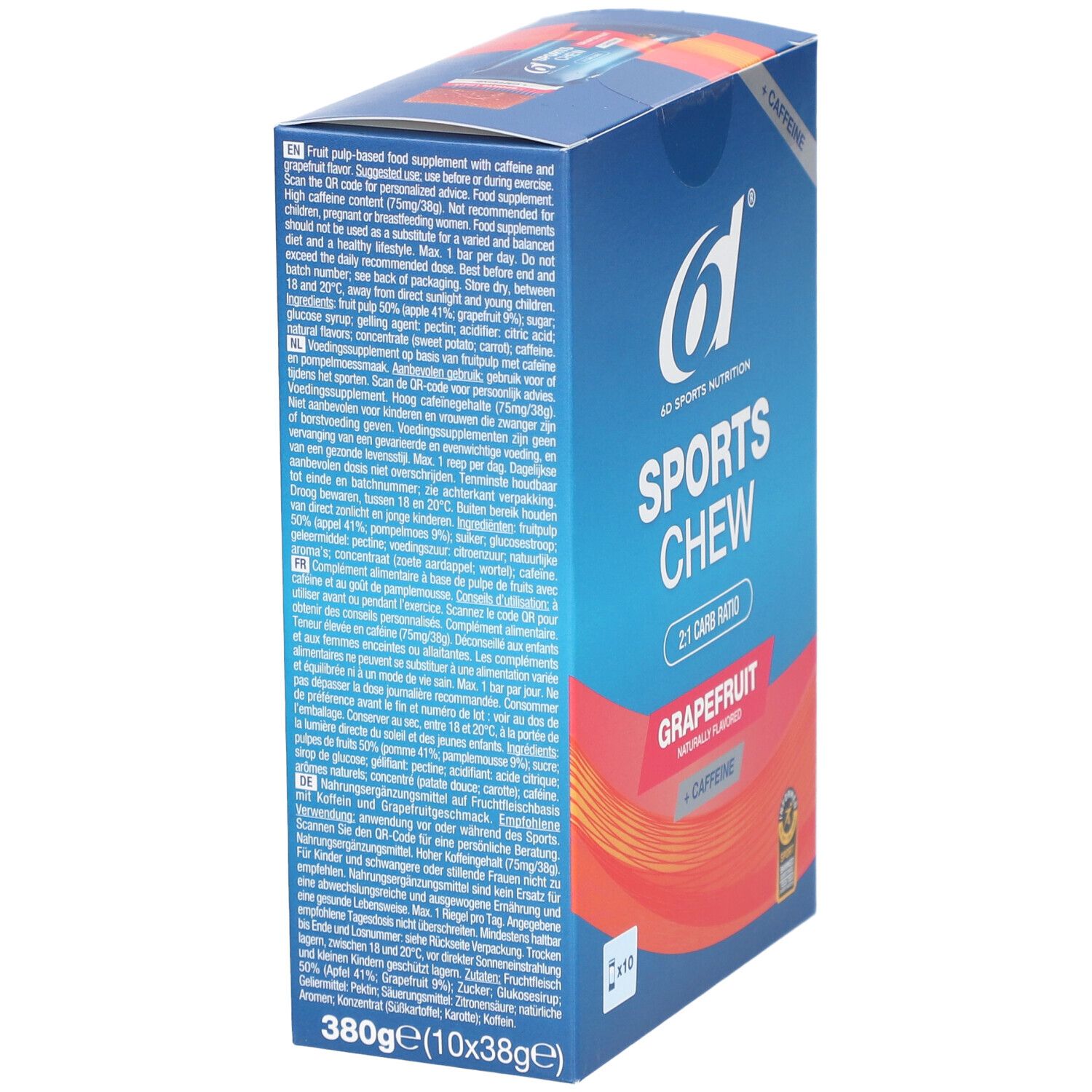 6d Sports Chew Grapefruit + Caffeine