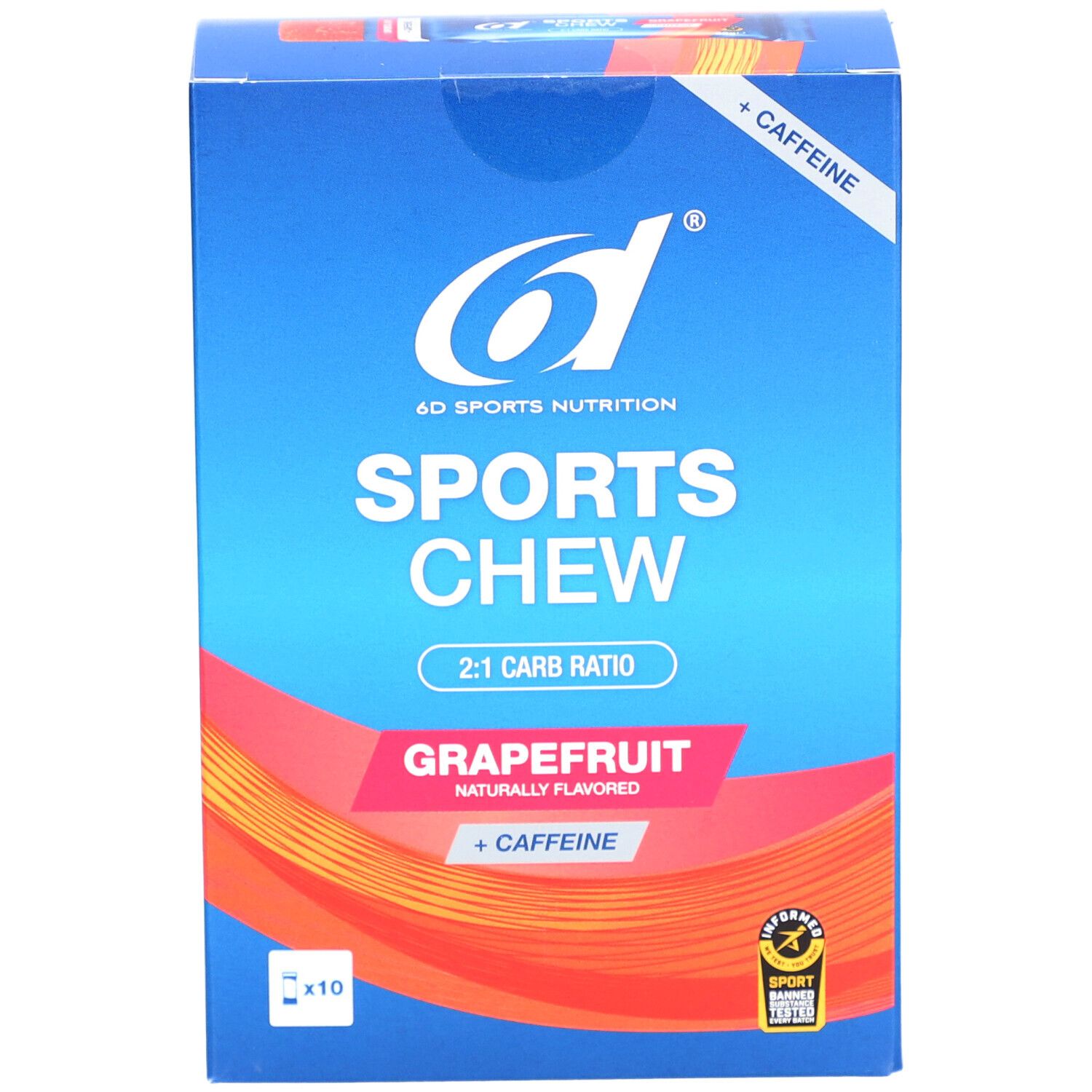 6d Sports Chew Grapefruit + Caffeine