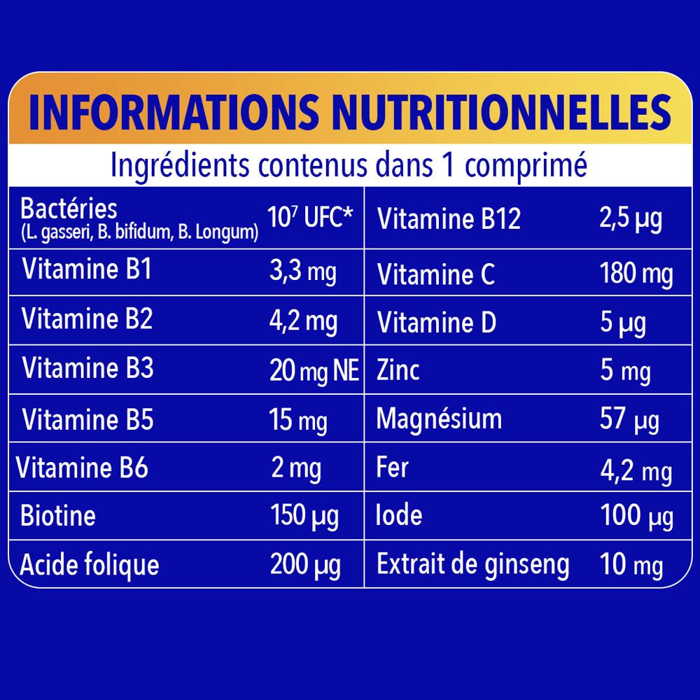 Omnibionta®3 Énergie | Comprimés multivitaminés avec vitamines B12, C et magnésium | 3 mois